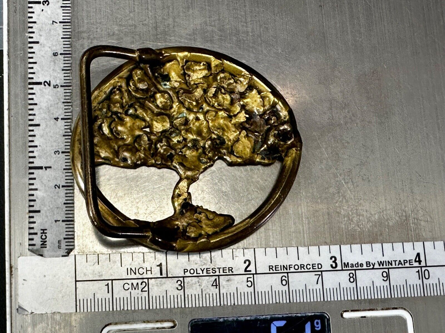Tree of Life Abstract Open Work Hippy Vibe Artisan Cypress Belt Buckle