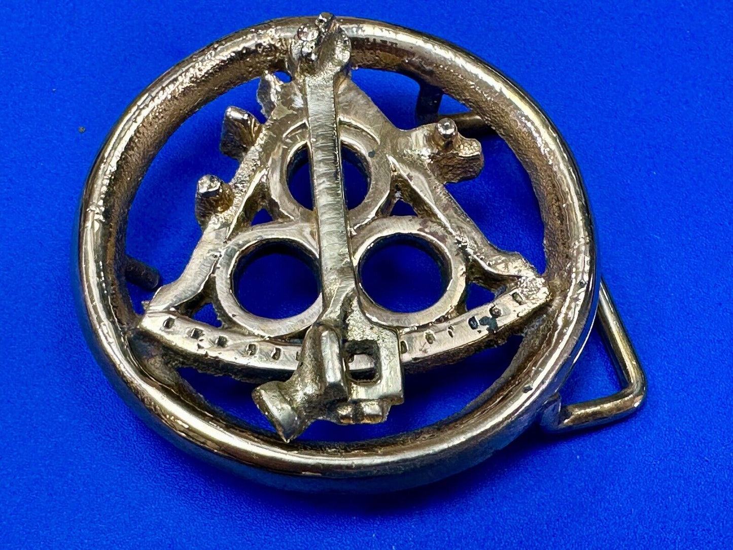 1970s Pendulum Nautical Ships Maritime Ocean solid brass belt buckle