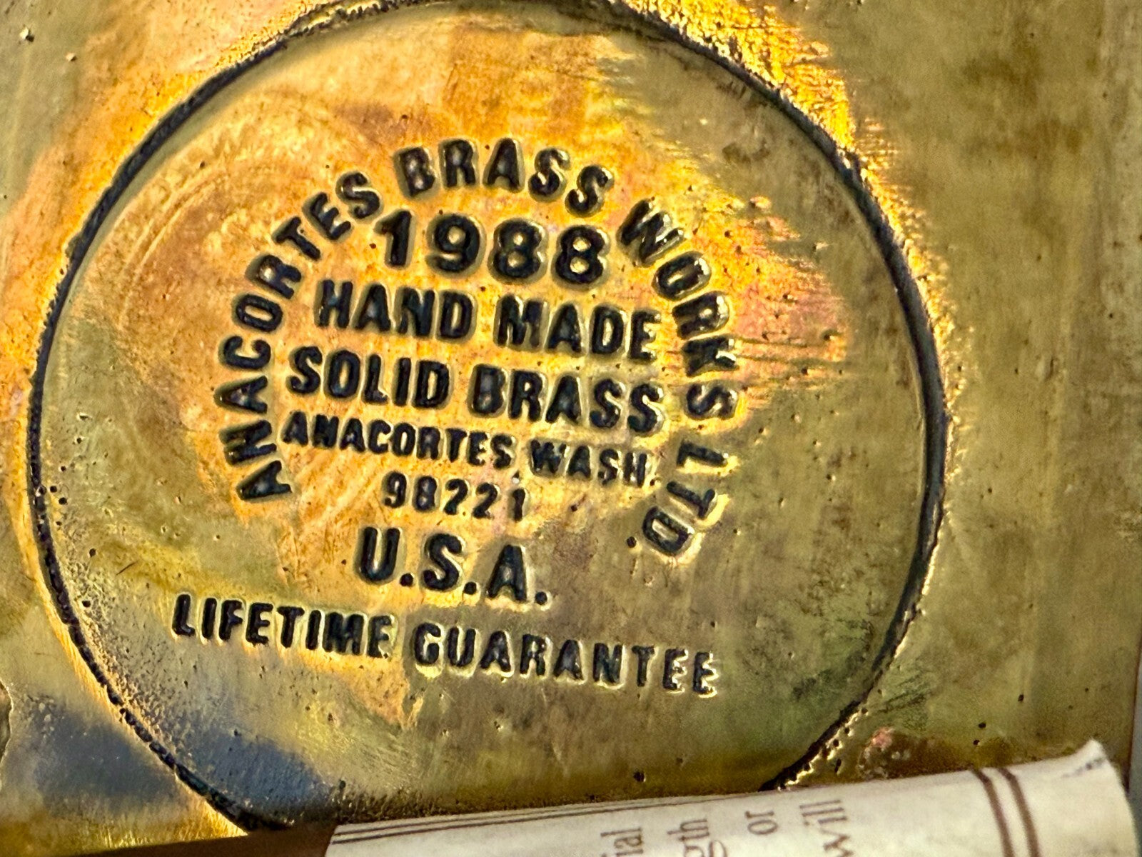 Albany Paper Mill 1,000,000 Safe Hours Solid Brass 1988 Anacortes Belt Buckle