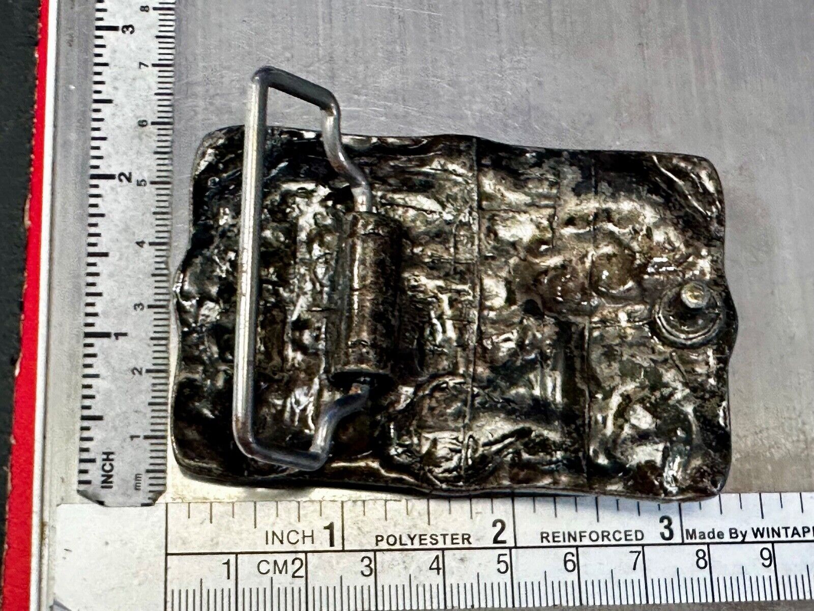 Bighorn Ram Mountain Goat Sheep Wildlife Scene  Vintage Hand Cast?  Belt Buckle