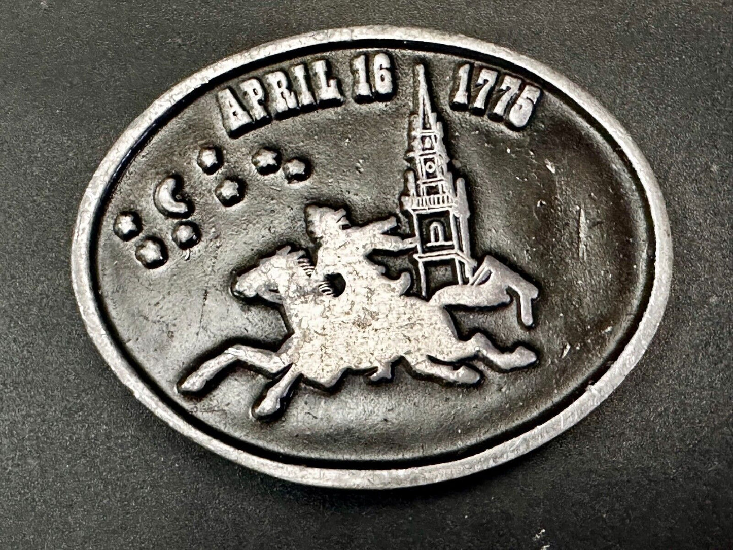 April 16 1775 Longfellow The Midnight Ride of Paul Revere Belt Buckle by Koleaco