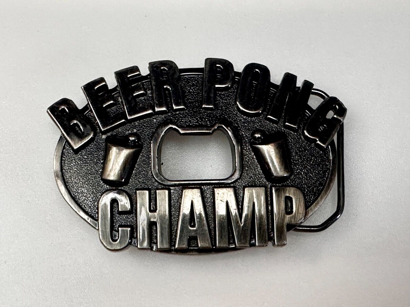 Beer Pong Champ Drunk Drinking Novelty Belt Buckle with Bottle Opener KALAN