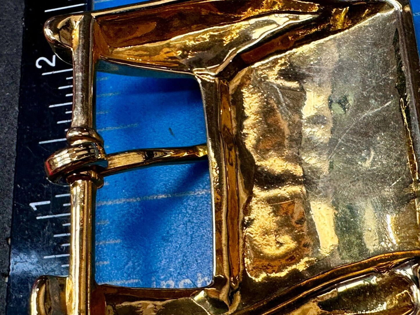 Unique Shaped Raised Gold Color Replacement Belt Buckle