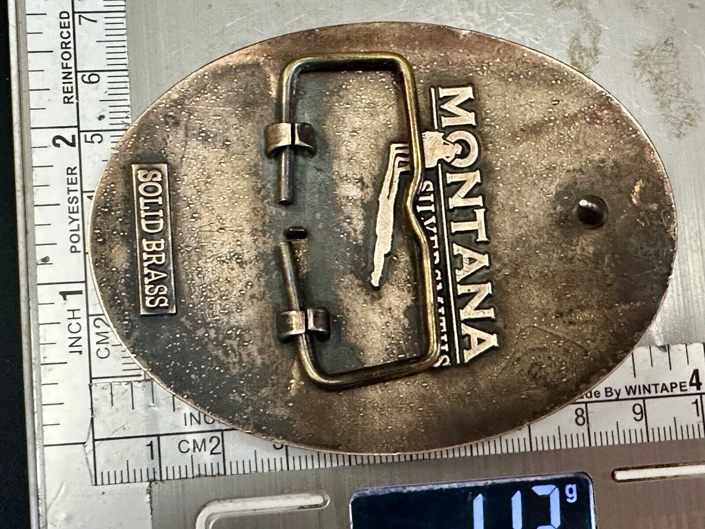 Vintage Deer Buck Doe  Heritage Attitude Belt Buckle by Montana Silversmiths