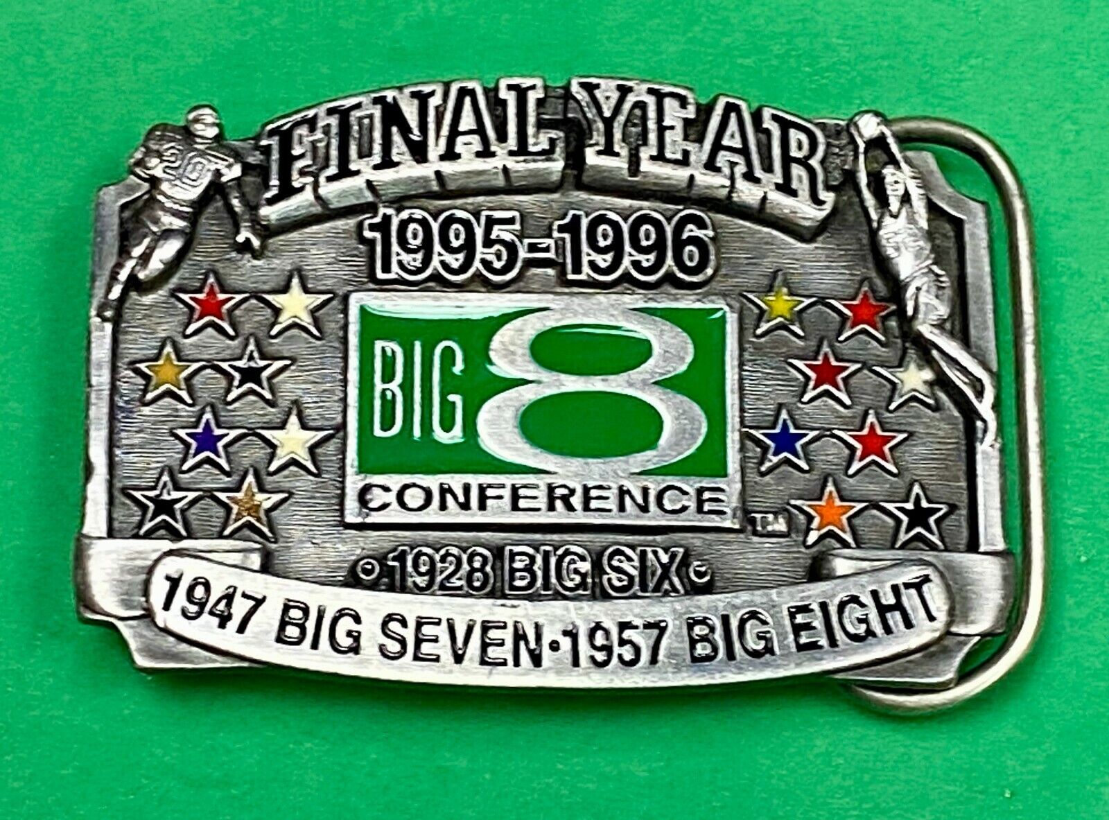 Big 7 Big 8 Conference 1995 - 1996 The Final Years Football History Belt Buckle