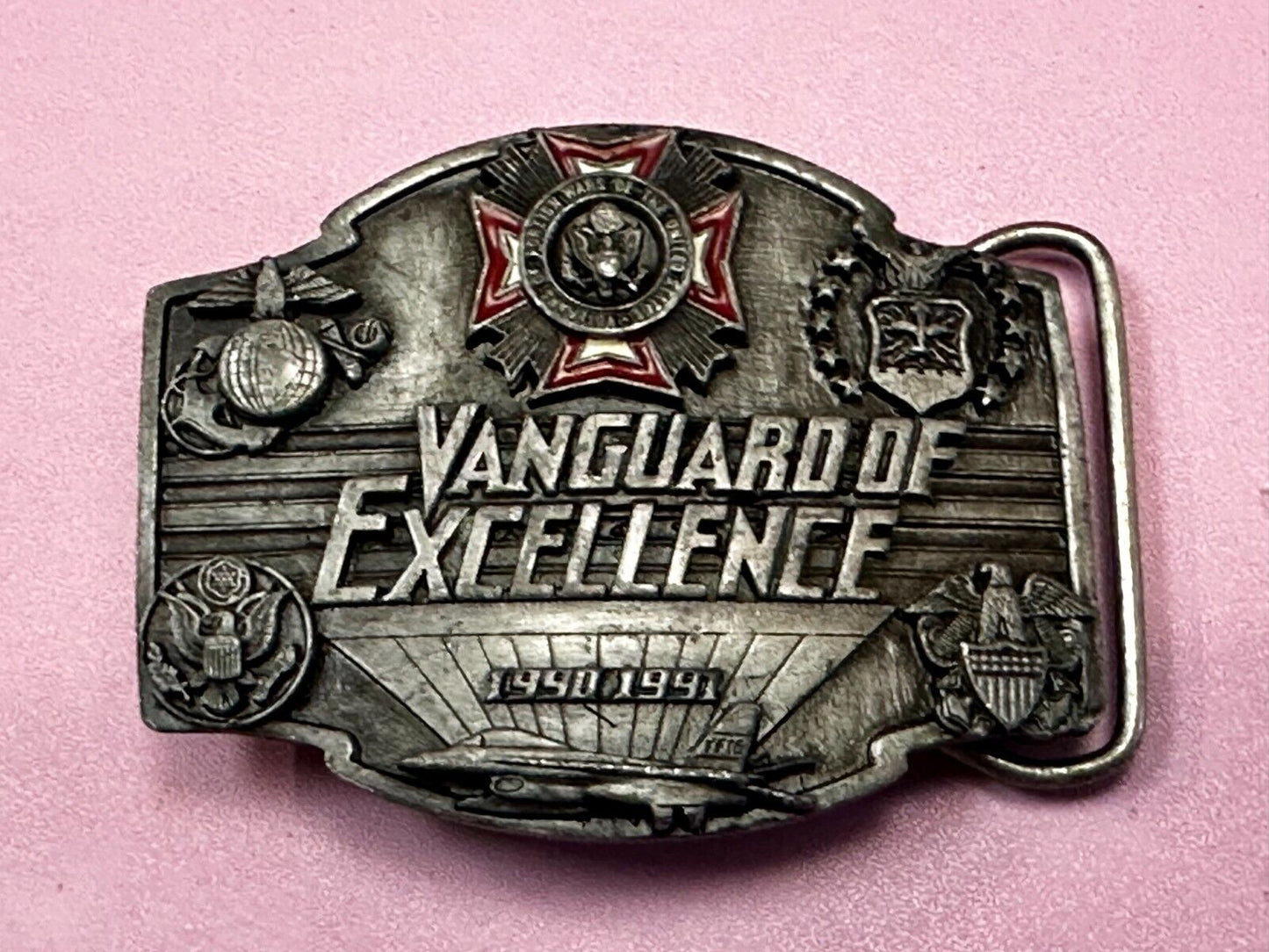 Vanguard of Excellence Veterans of Foreign Wars VFW 1990's Belt Buckle