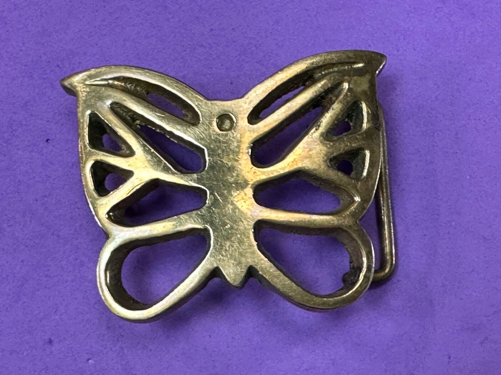 2" Butterfly Boho Hippie solid brass vintage Cutout belt buckle