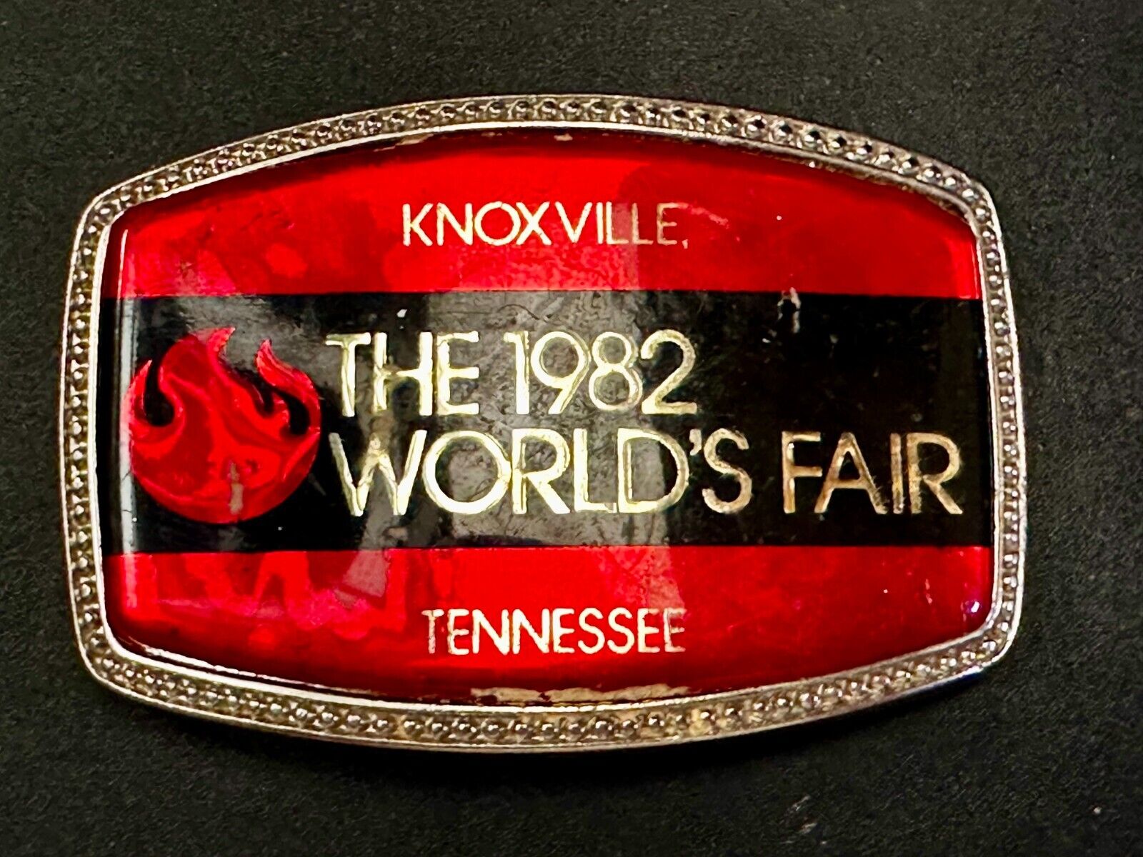 The 1982 Worlds Fair Energy Expo Knoxville Tennessee Souvenir Belt Buckle