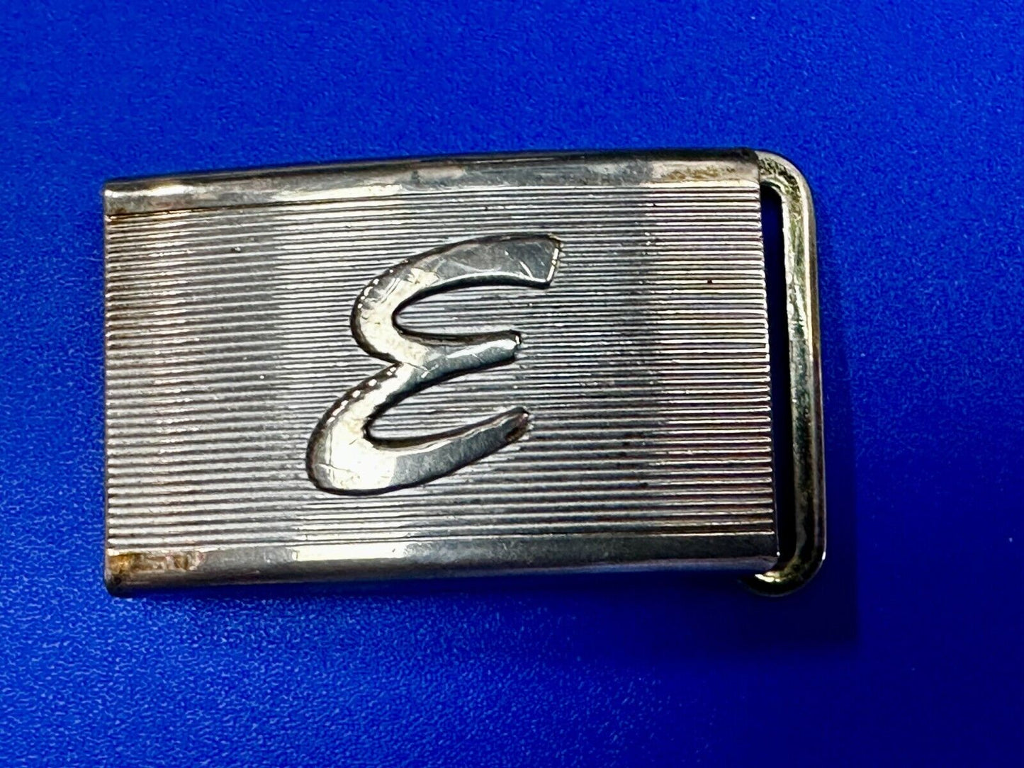 Antique Letter Monogram Initial E Art Deco Style Belt Buckle
