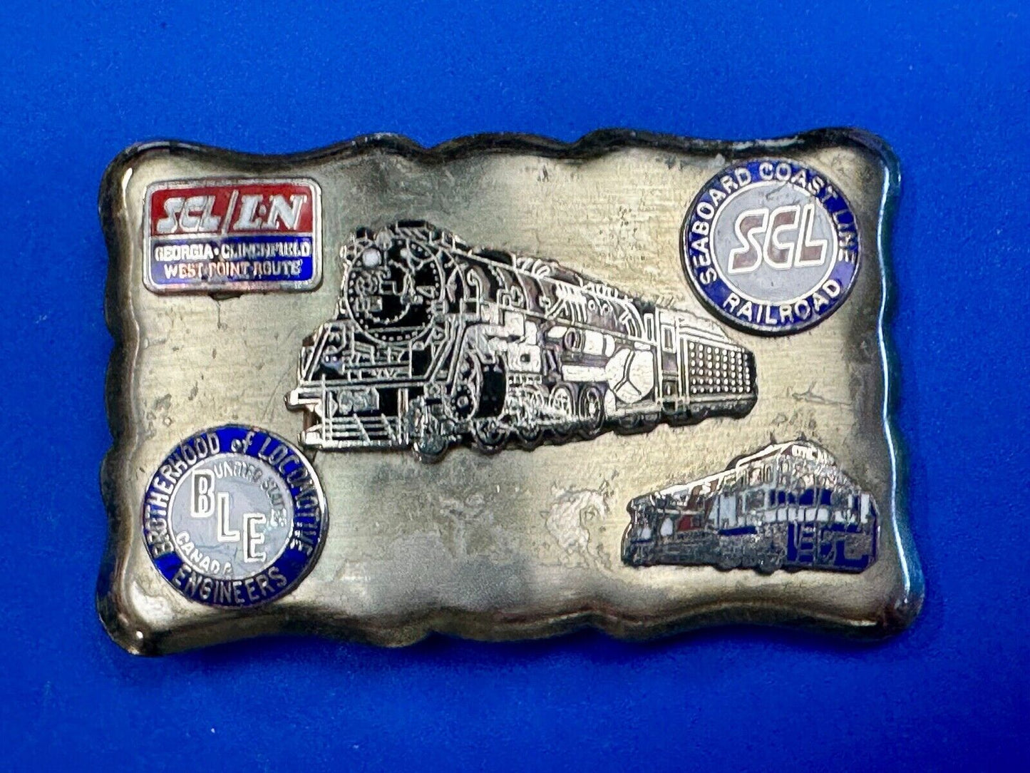 Train Collectors Multi Style Company silver tone belt buckle