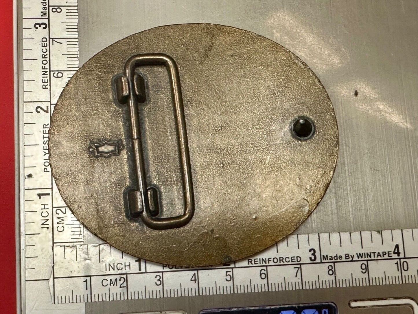 Vintage 1970s Delta Air Cargo Belt Buckle Brass tone Metal Airline Airplane USA