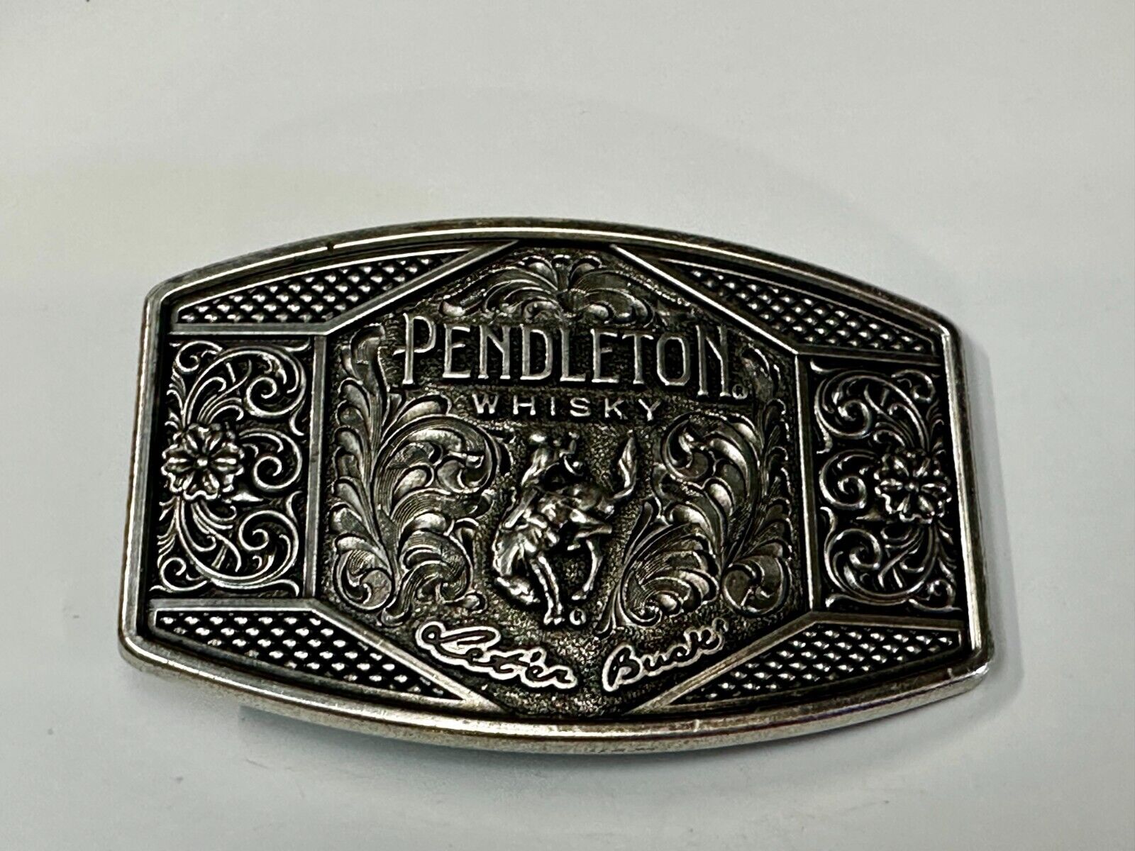 2022 Pendleton Whiskey Let'er Buck Rodeo Cowboy Montana Silversmiths Belt Buckle