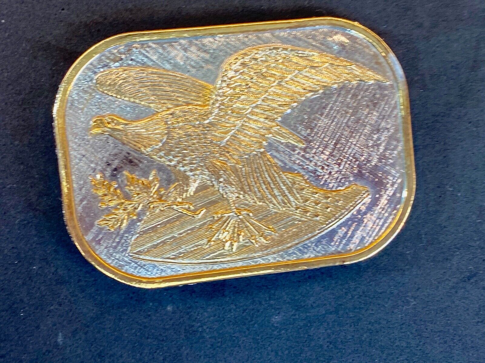 Two Toned Western Diving Hunting Eagle Western Numbered  Belt Buckle 