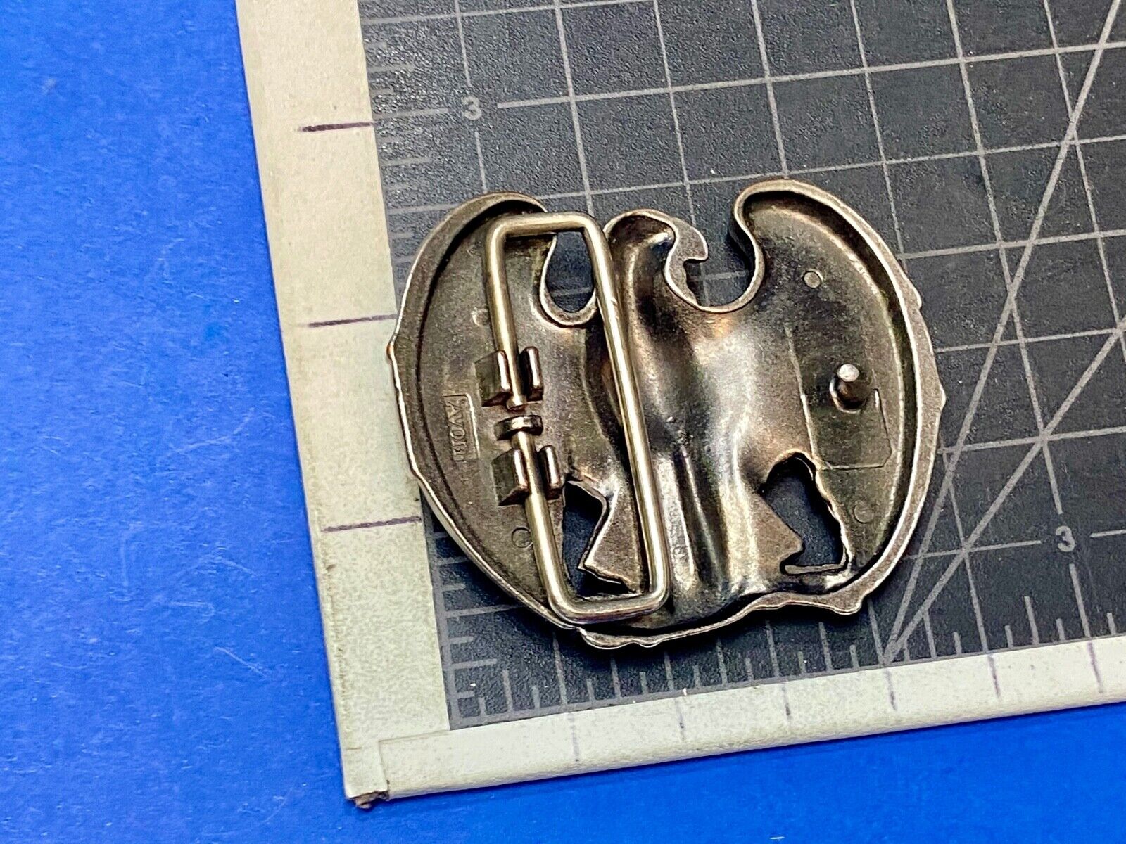 Avon American Eagle Belt Buckle Vintage  Majestic Animal Silver Tone Retro 80s