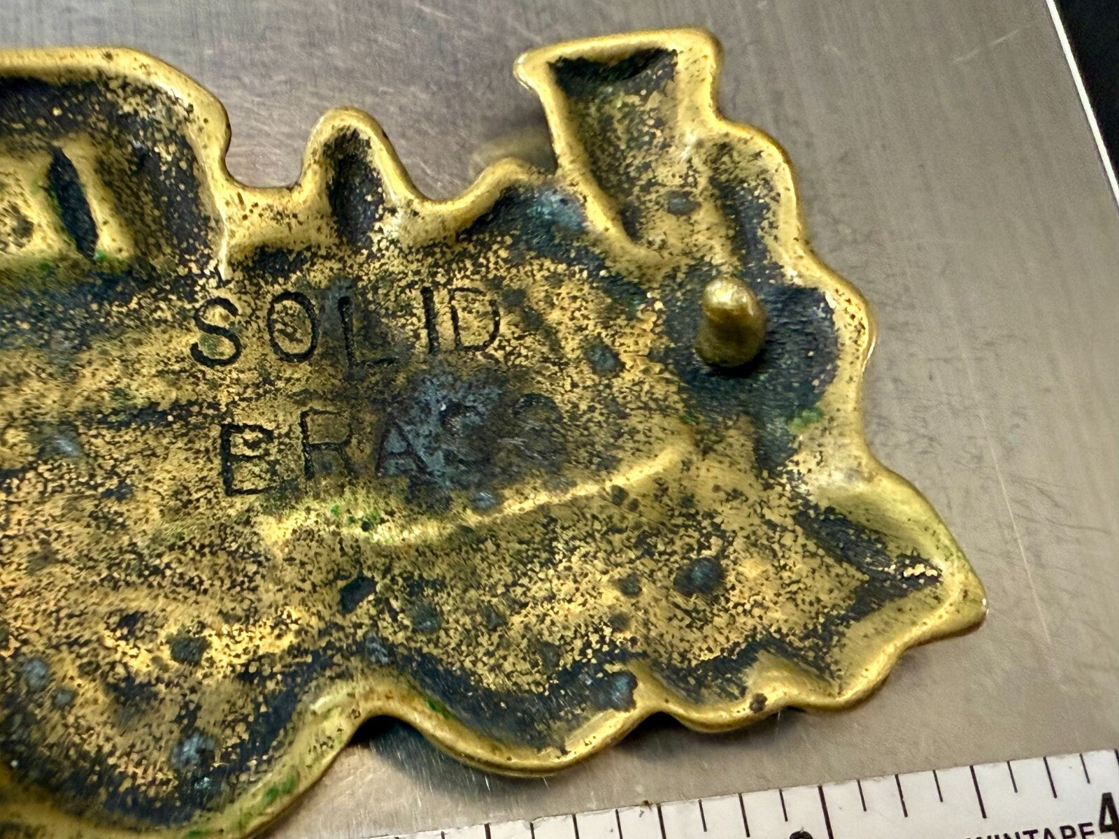 Toy Railroad Steam Engine Locomotive Train Cutout Solid Brass Belt Buckle