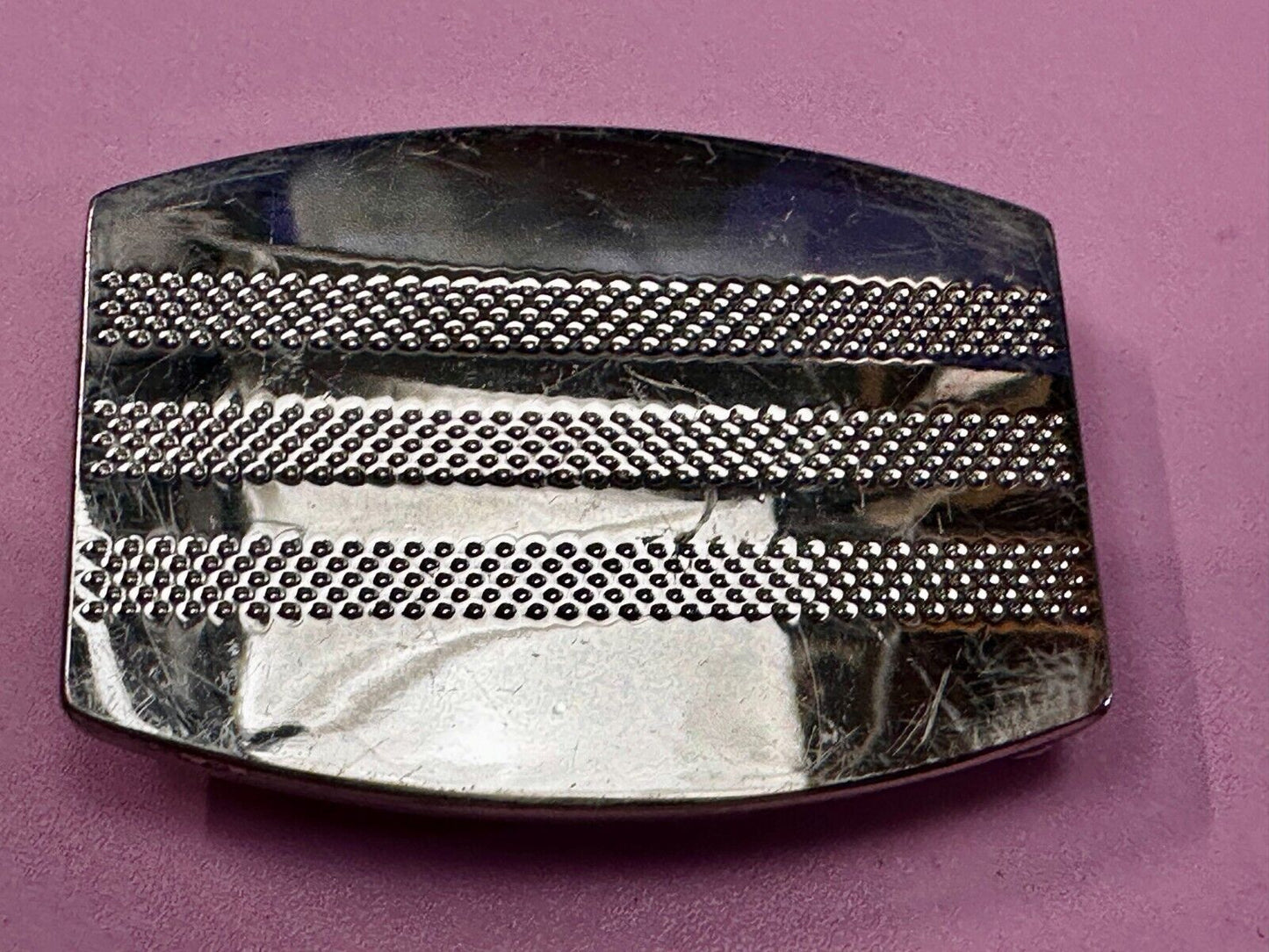 Adidas Golf Stripe Silver Color Trophy Dress Style Reflective Belt Buckle