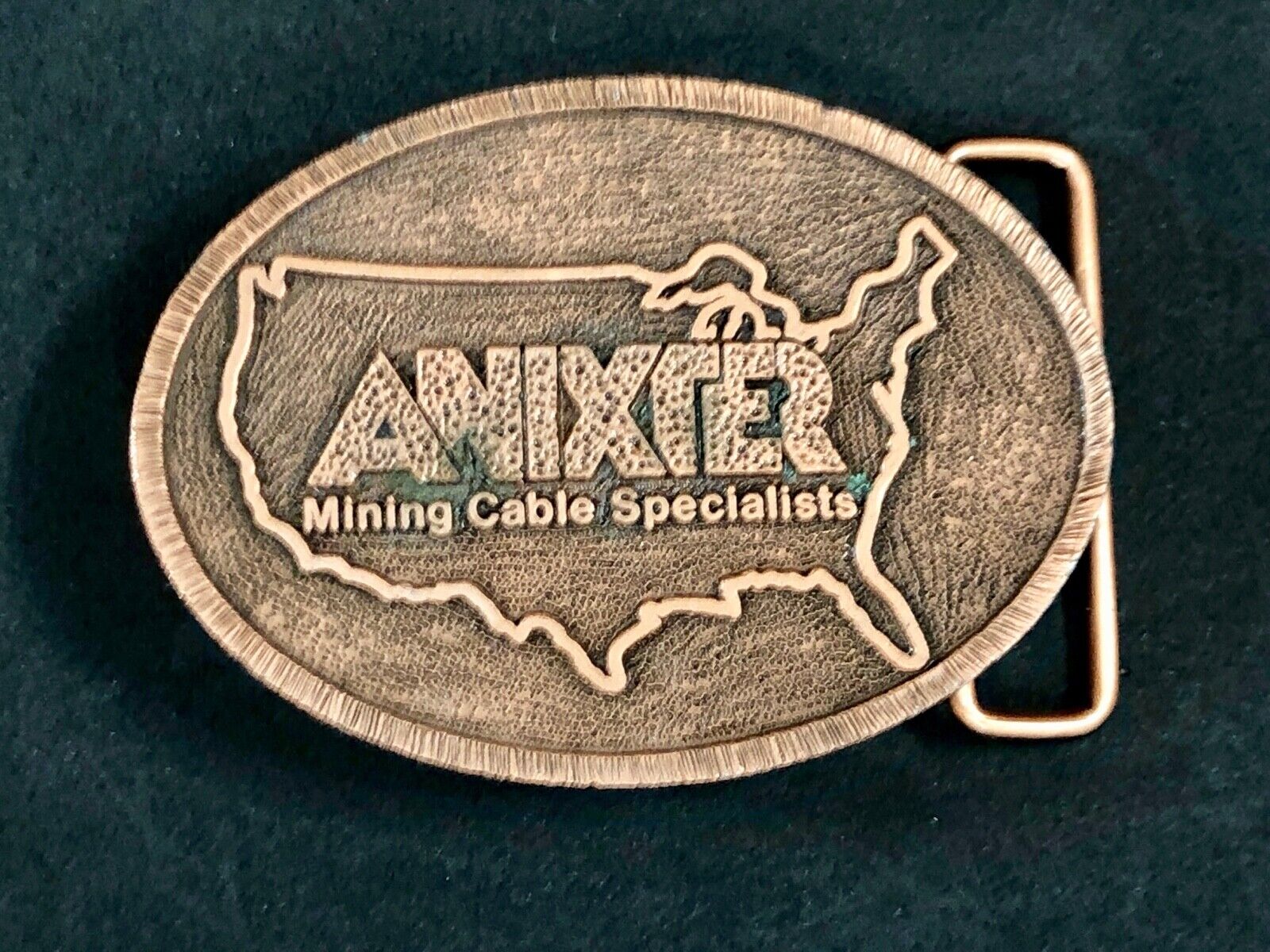 Anixter Mining Cable Specialists company promotional belt buckle by Hit Line 