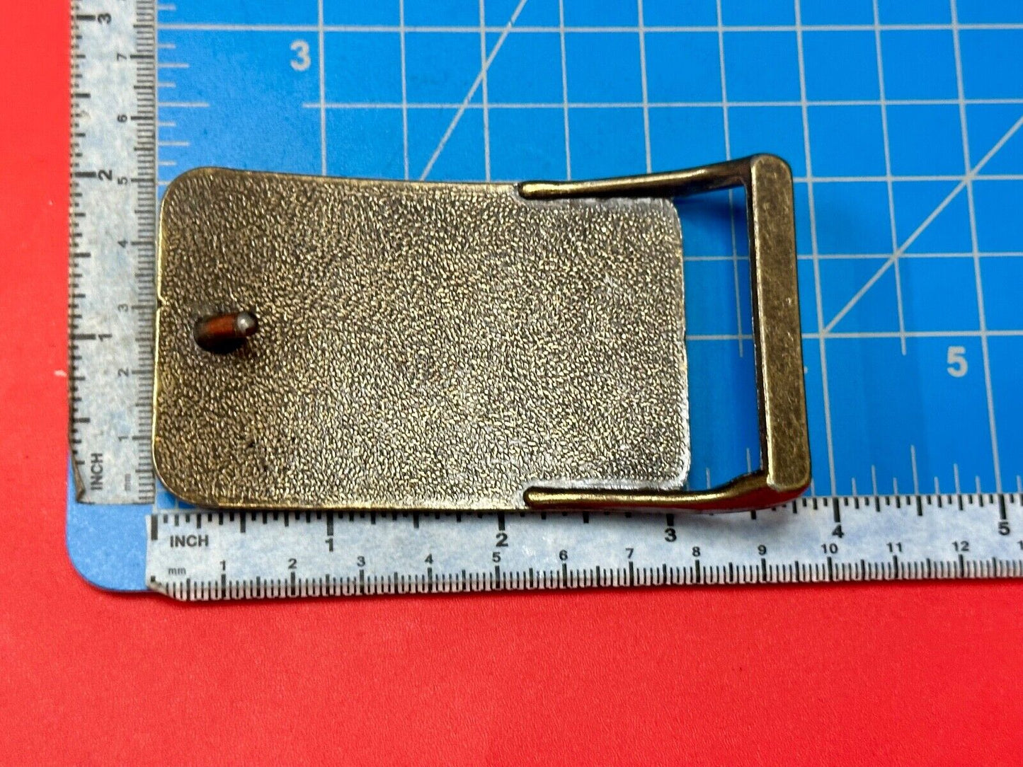 US WEST Telephone Service Company Promo Vintage Leather & Brass Tone Belt Buckle