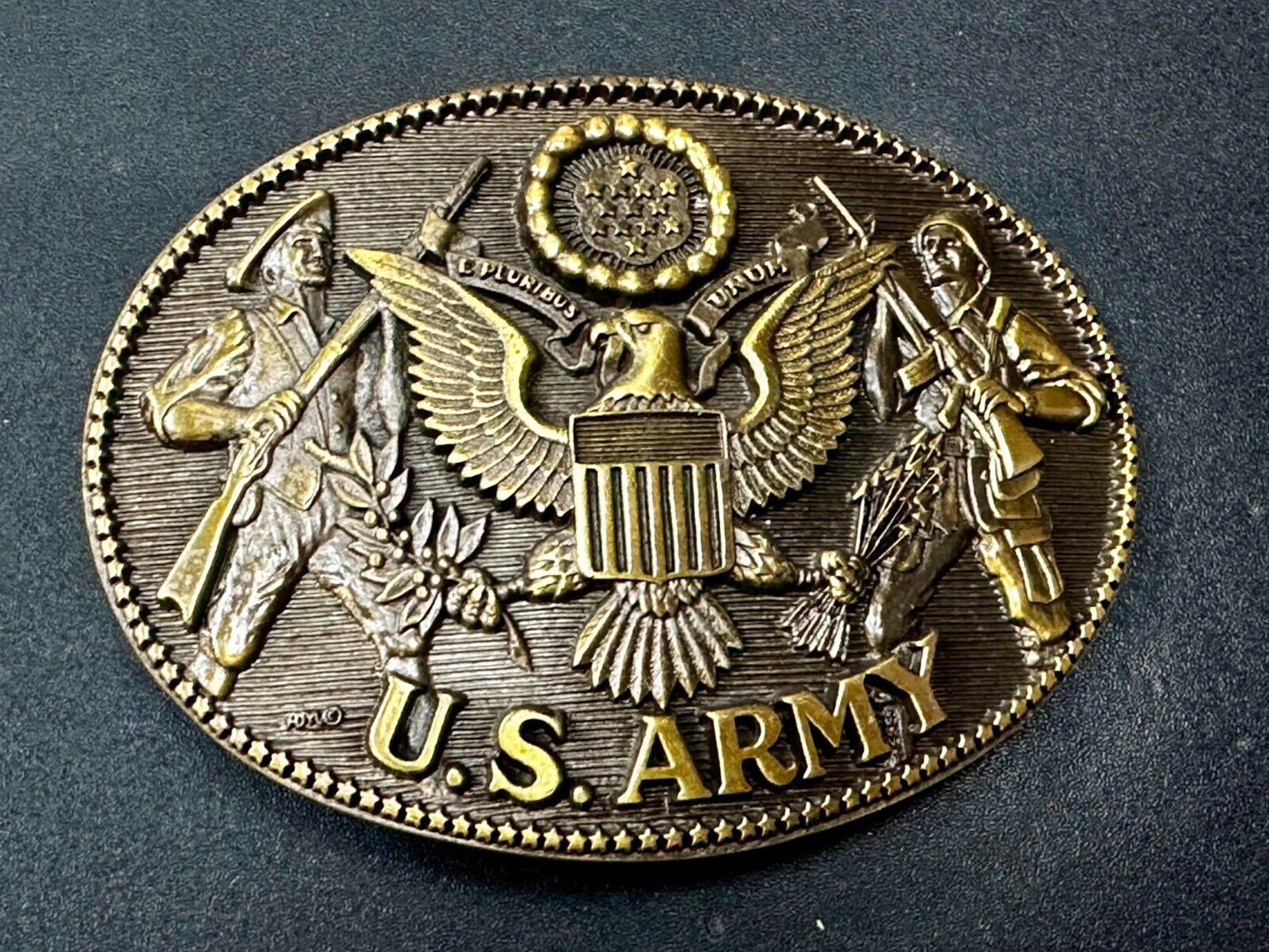 US Army United States Patriotic Eagle Emblem Montana Silversmiths Belt Buckle