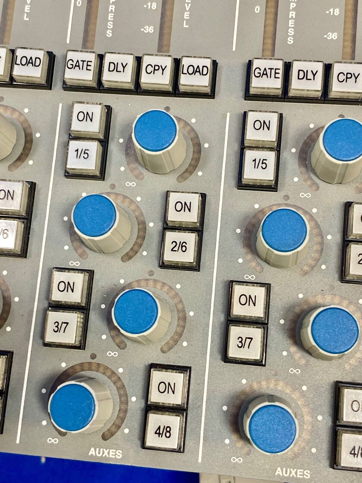 Aux Tile from Solid State Logic Aysis Air + SSL A Series Console Mixer
