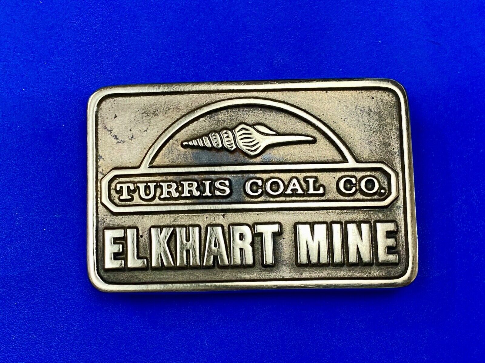 TURRIS COAL CO. ELKHART MINE ANACORTES BRASS WORKS BELT BUCKLE by ANACORTES