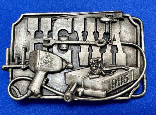 1985 HCWA Hesston Union Corporation Workers Association Vintage Belt Buckle