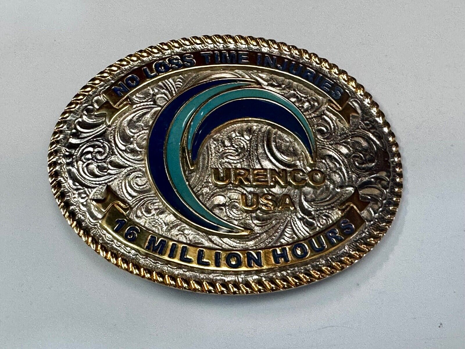 URENCO USA New Mexico  No Loss Time Injuries 16 Million Hours Belt Buckle by JIM