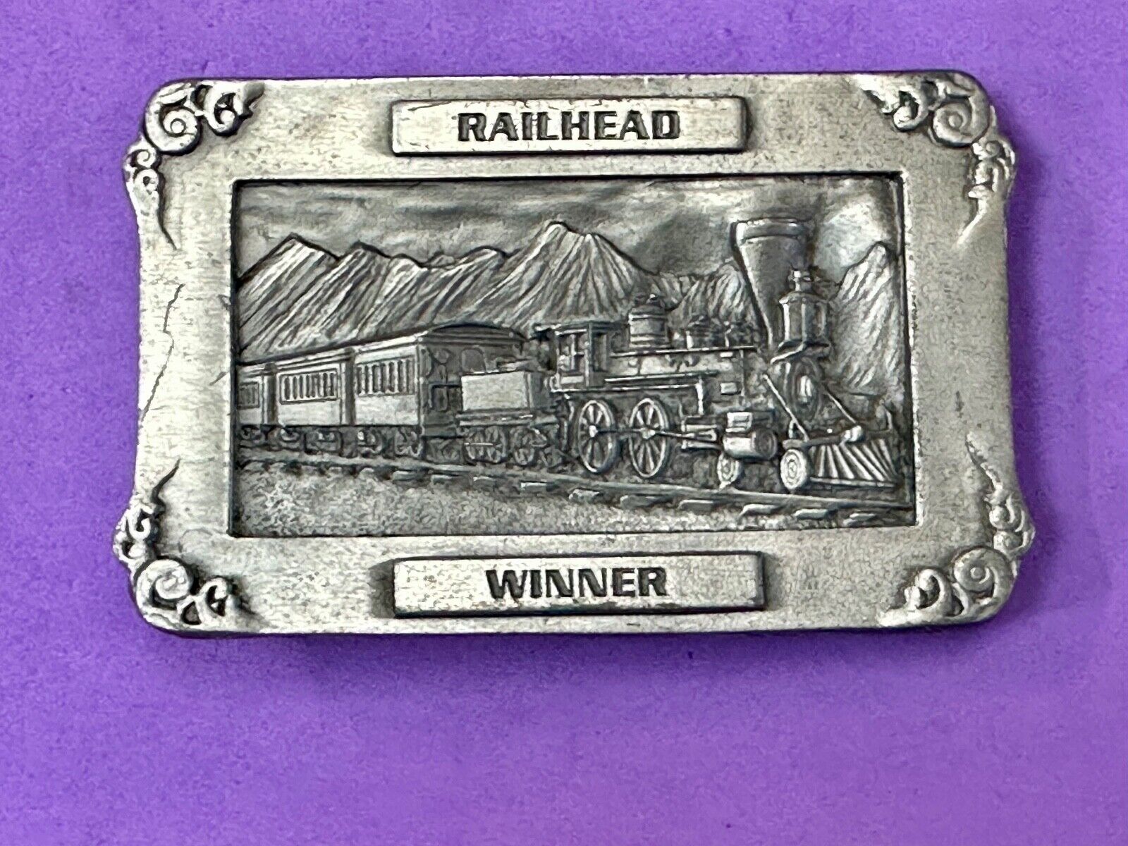 Train RR Railhead Winner ARIZONA COWBOY SHOOTERS ASSOCIATION BELT BUCKLE
