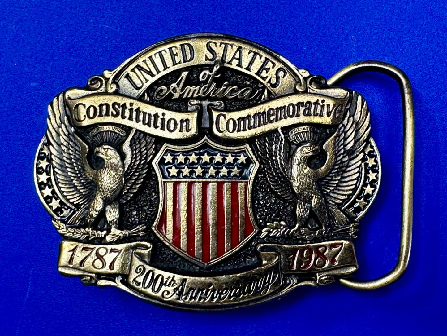 United States of America Constitution Commemorate 200th Anniversary Belt Buckle