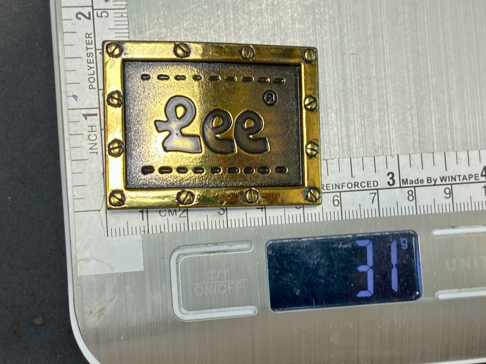 Vintage Lee Brand Nyc Lee Jeans Company Belt Buckle  Screw Studded
