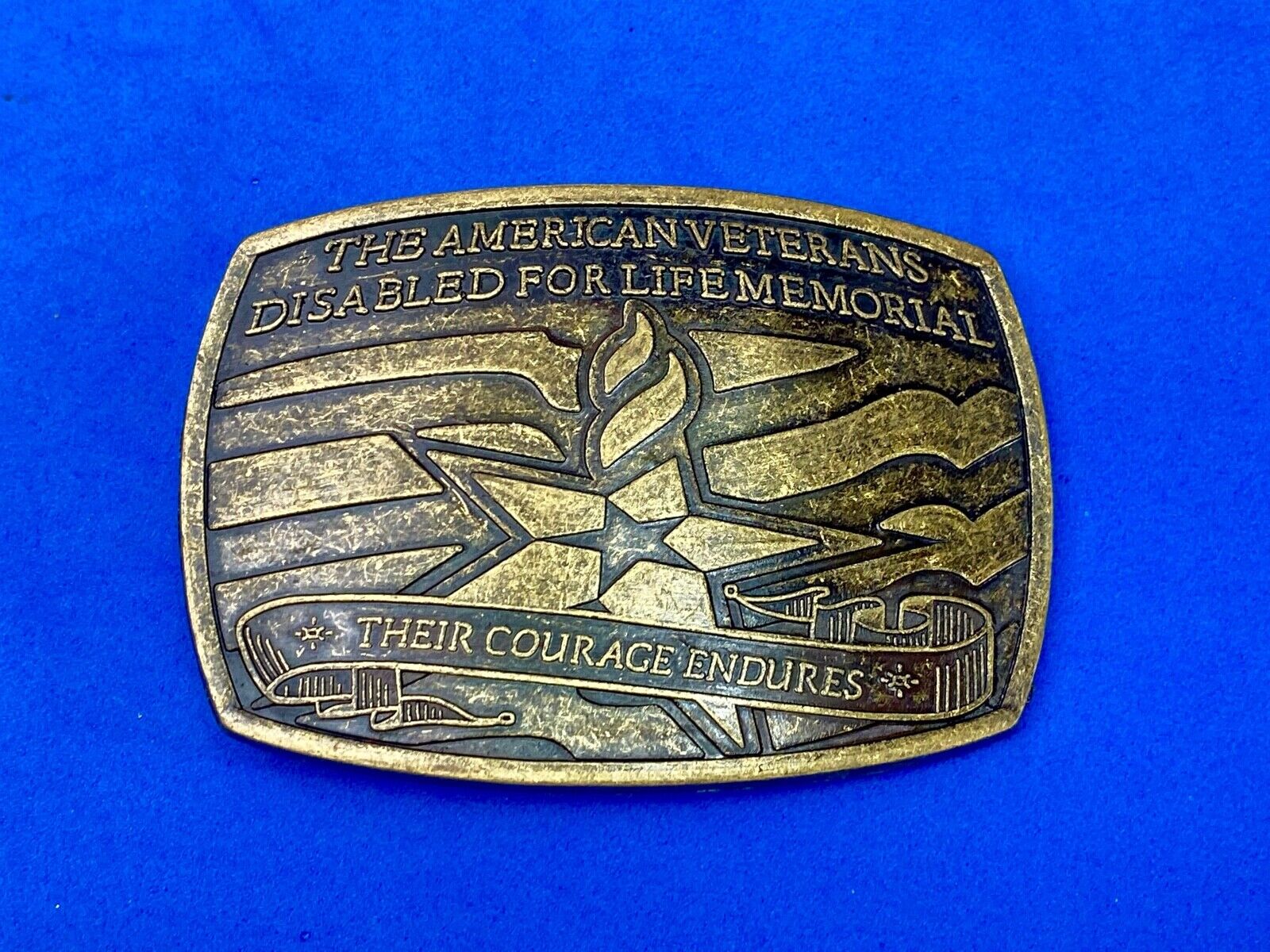 American Veteran, Disabled For Life Memorial Commemorative Belt Buckle 