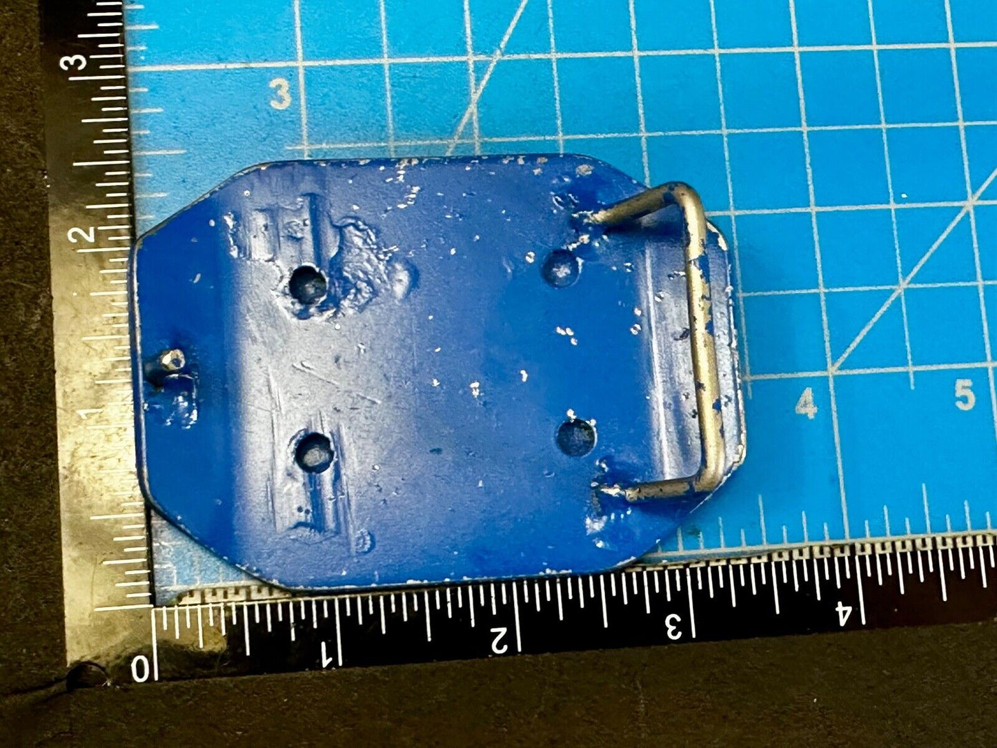 Unique Artisan Butterfly blue and silver tone raised Belt Buckle