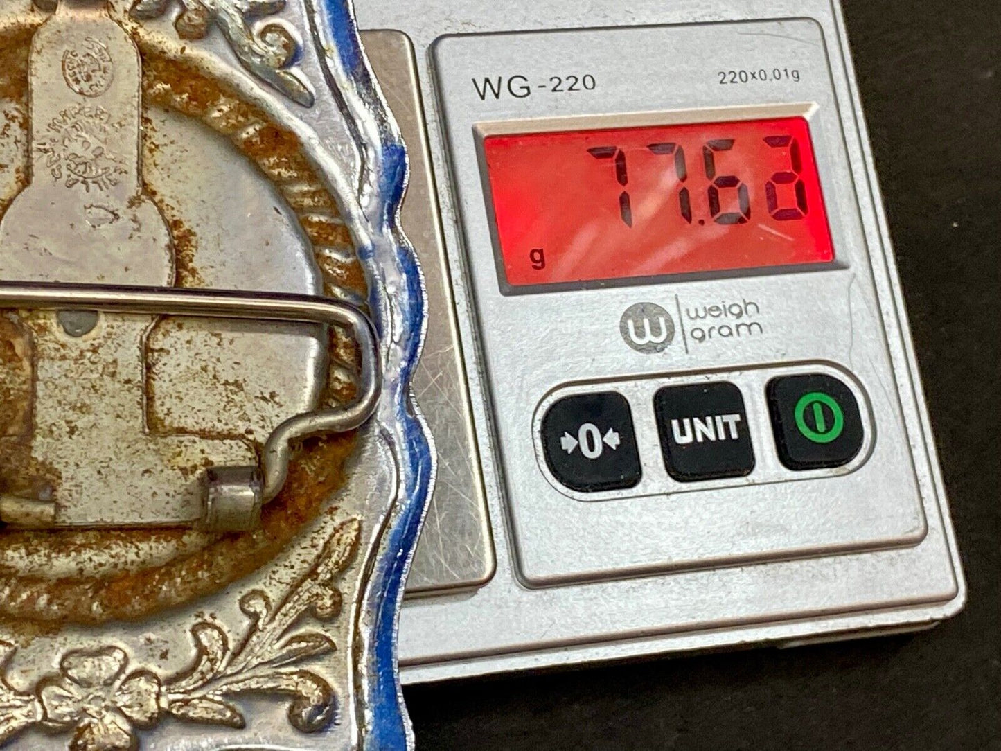 United States of America Eagle Scroll Seal belt buckle  - Artisan makers mark! 