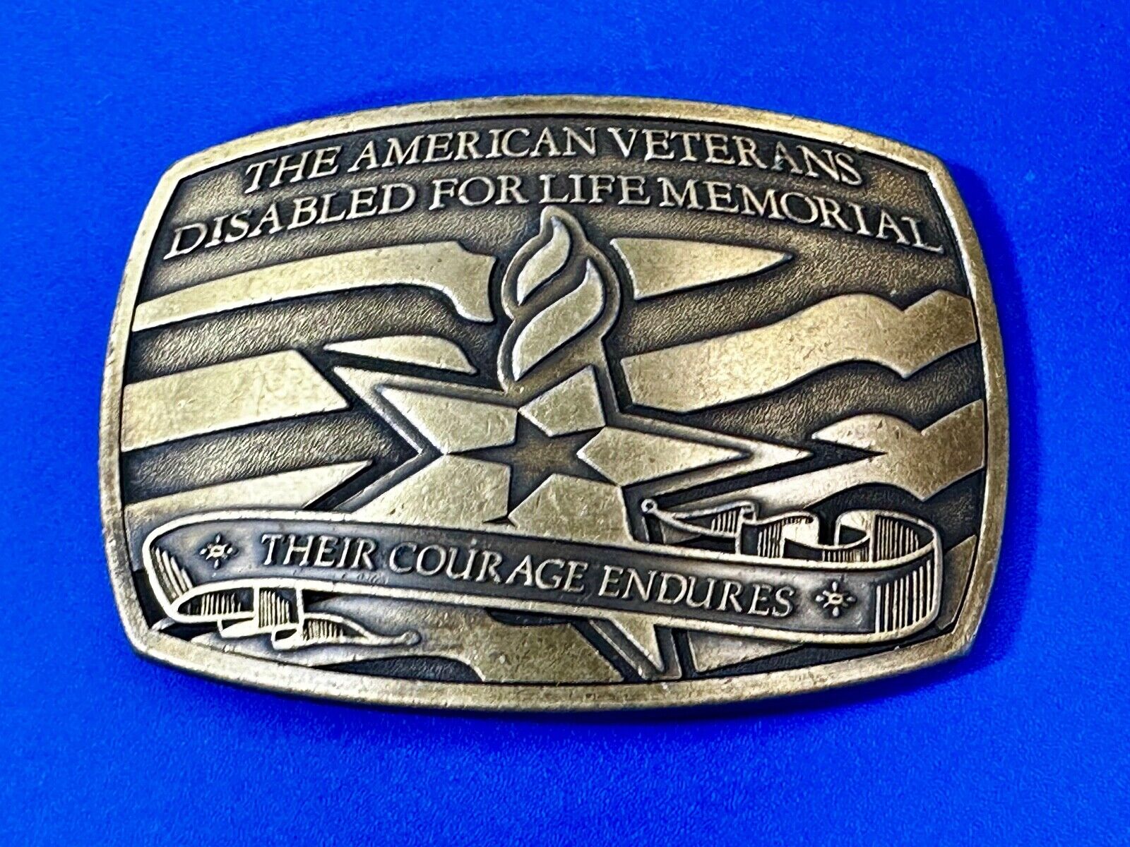 The American Veterans Disabled For Life Memorial Commemorative Belt Buckle