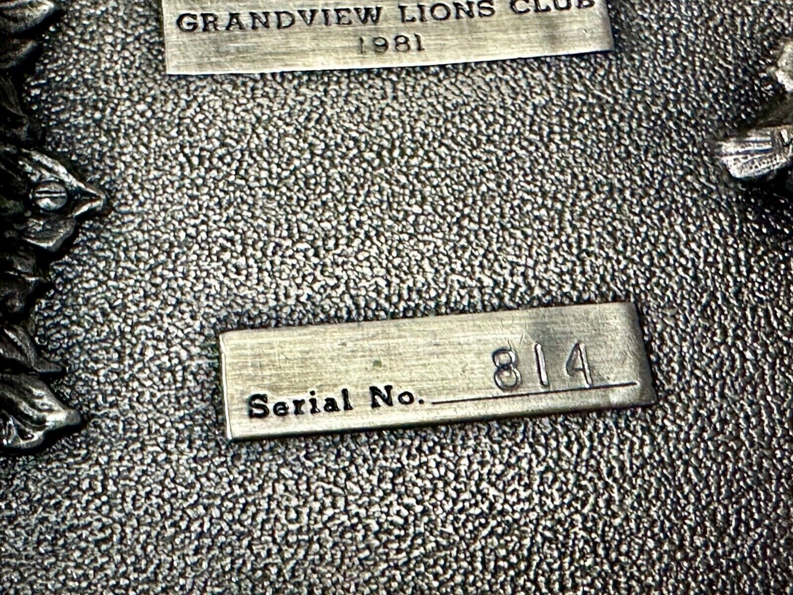 Vintage 1981  Grandview Oregon - A grand place to live - Lions Club belt buckle