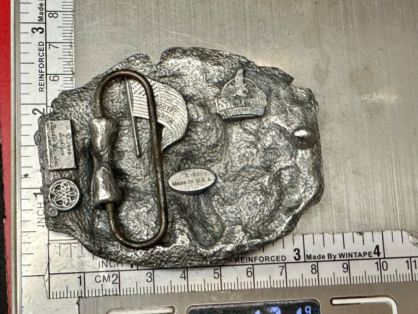 Vietnam Veterans Military Army Hero Vintage 1980's Pewter Siskiyou Belt Buckle