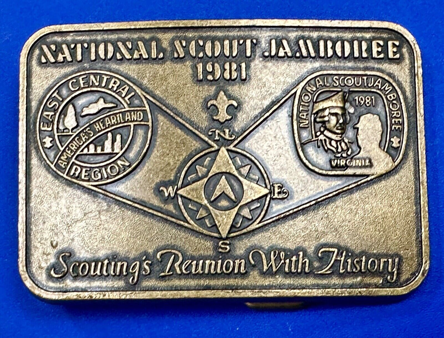 1981 National Scout Jamboree Belt Buckle BSA Boy Scout of America East Central