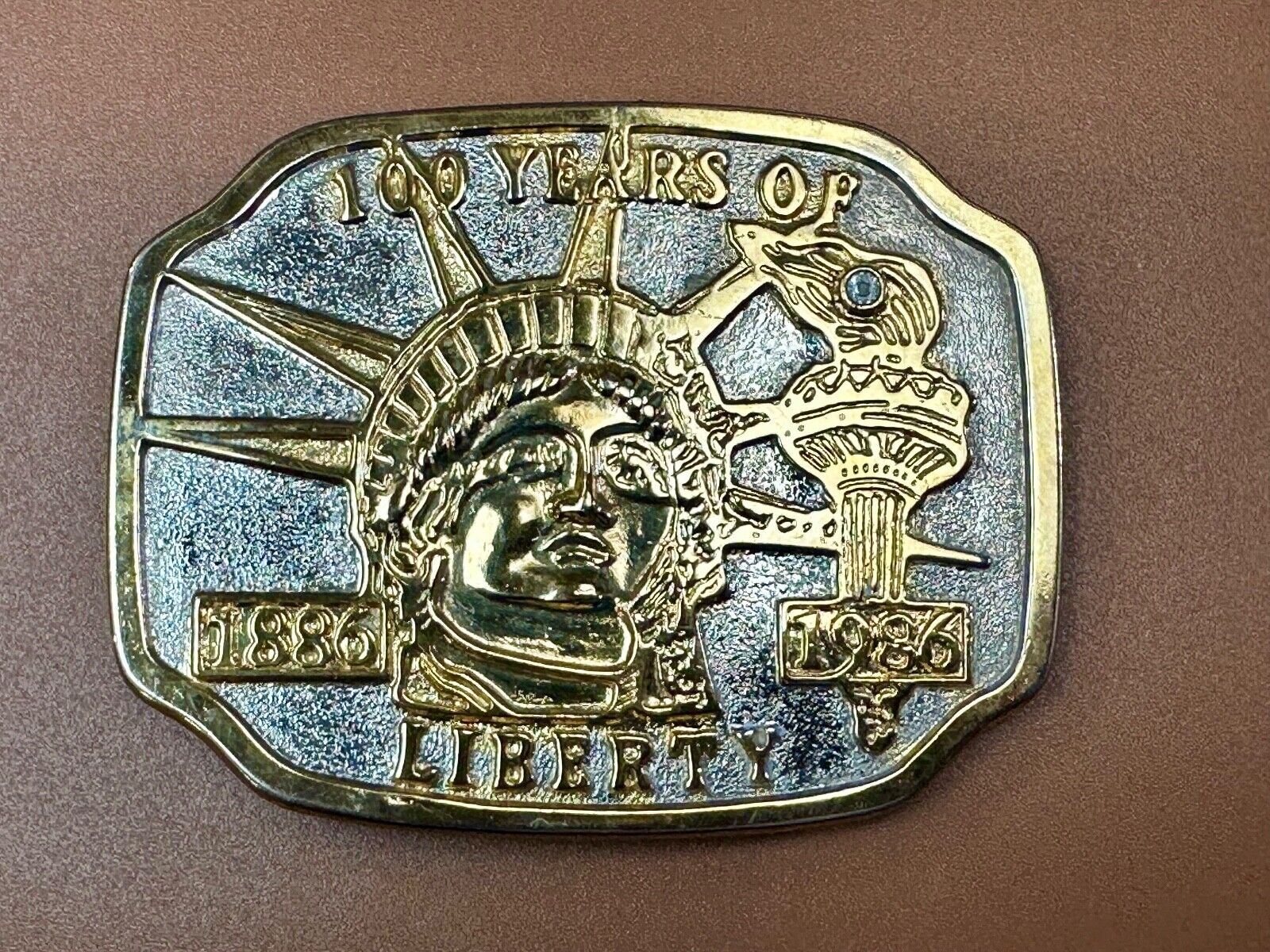 100 years of The Statue of Liberty New York City Commemorative  belt buckle