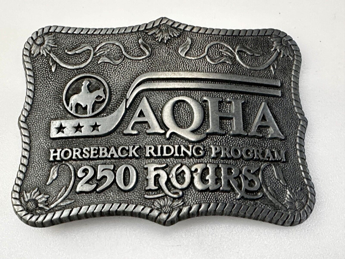 AQHA Horseback Riding Program 250 hours Award Belt Buckle by Quarterhorse