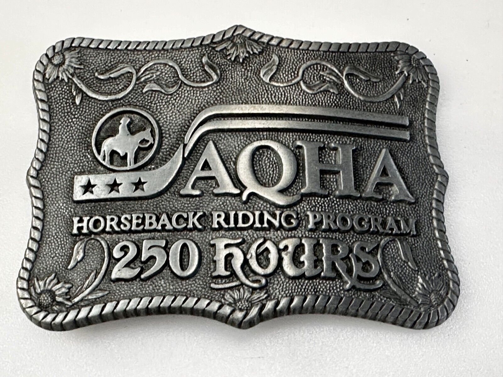 AQHA Horseback Riding Program 250 hours Award Belt Buckle by Quarterhorse