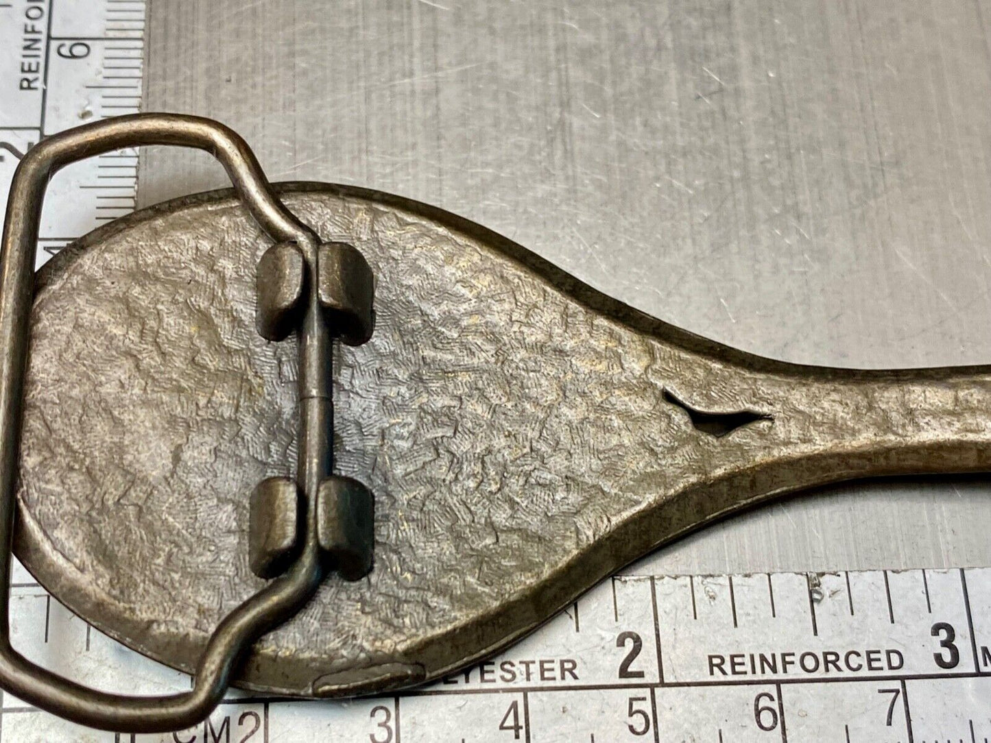 Unique Figural Tennis Racket and ball Sports Game brass tone belt buckle