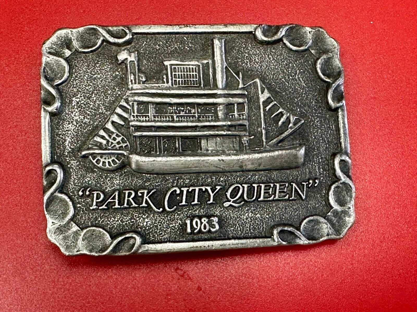 Park City Queen River Boat - Vintage Collectable art Belt Buckle Michael Rycker