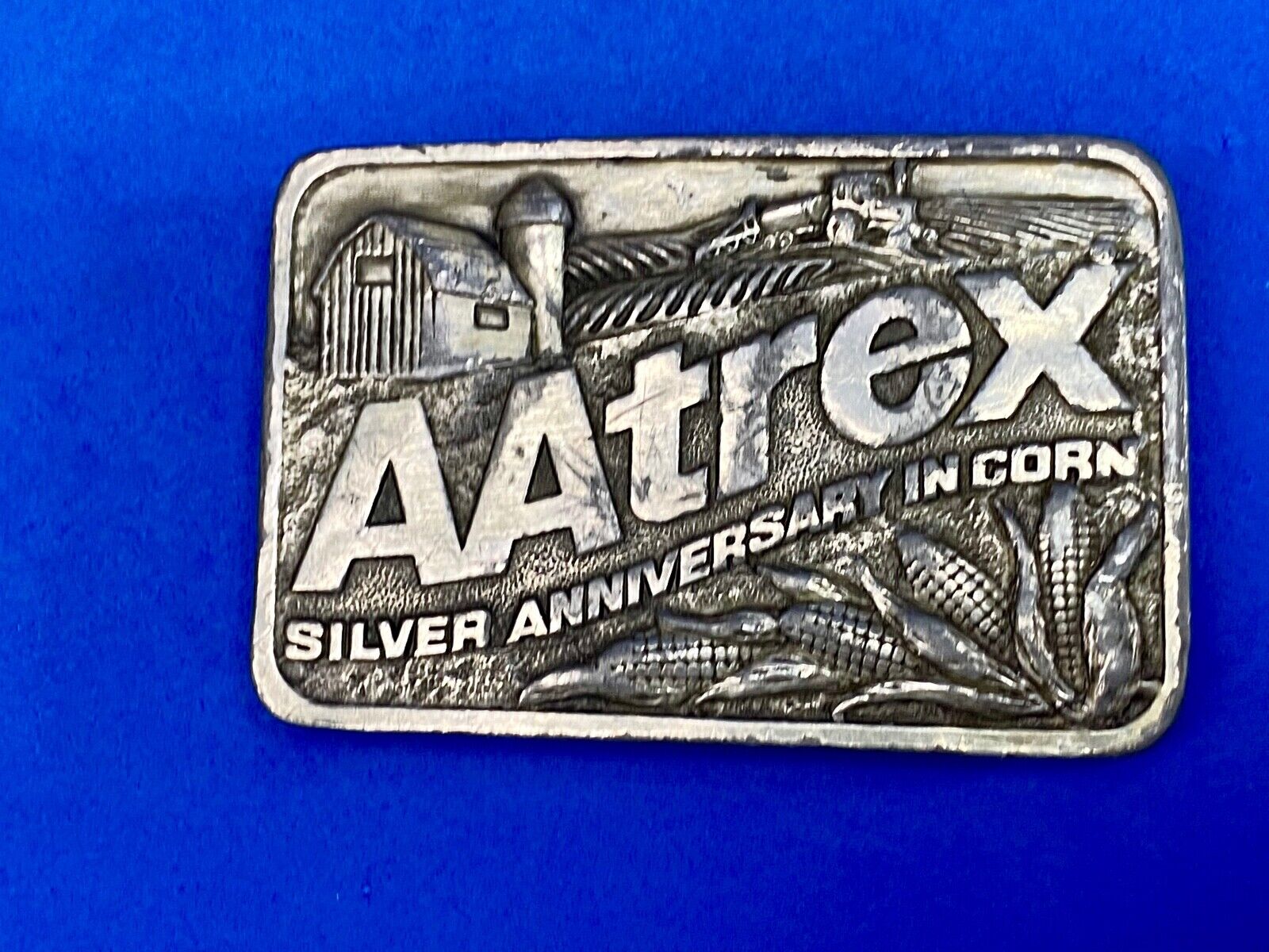 Aatrex Farming Herbicide Company Silver Anniversary In Corn Belt Buckle 