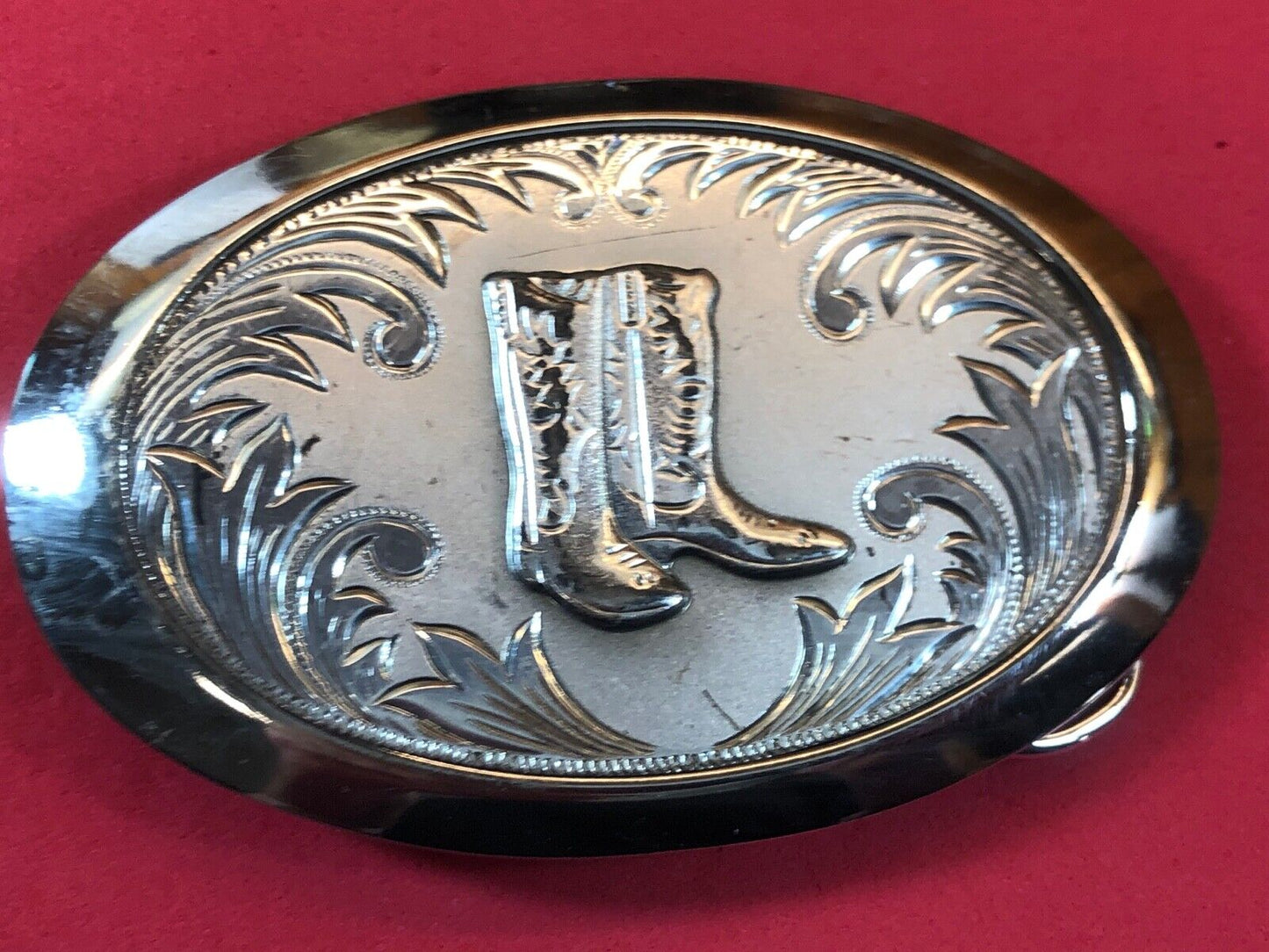 VINTAGE  **COWBOY BOOTS** ENGRAVED? WESTERN & COWBOY BELT BUCKLE