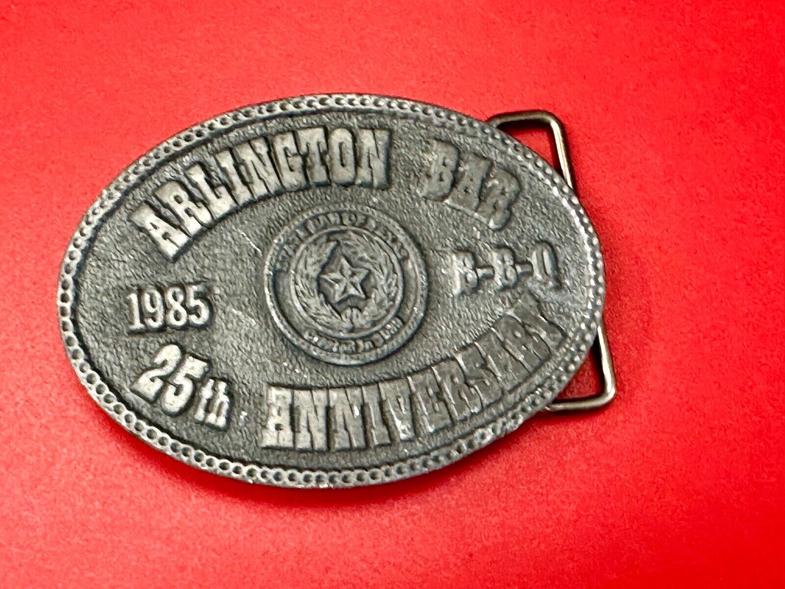 Texas Lawyer State Bar Assn. - Arlington Bar 25th Anniversary BBQ belt buckle