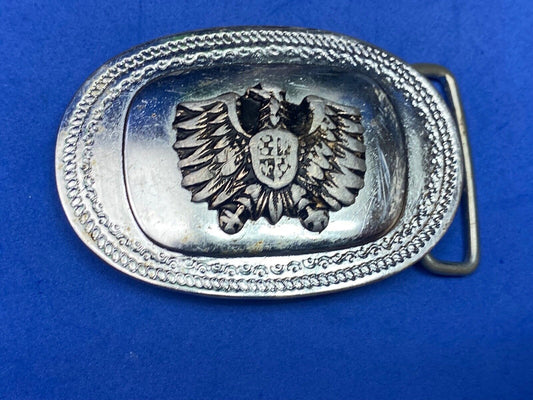 Vintage Eagle And Shield Two Tone Belt Buckle  Gold Wing? 