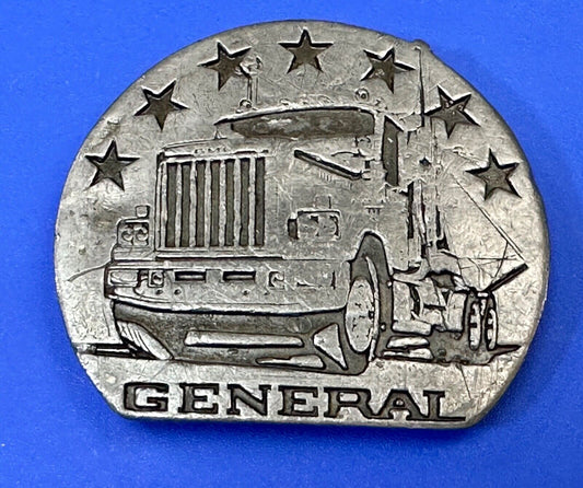 The General Semi Big Rig Truckers Drivers vintage Buck-L-Up 1976 belt buckle