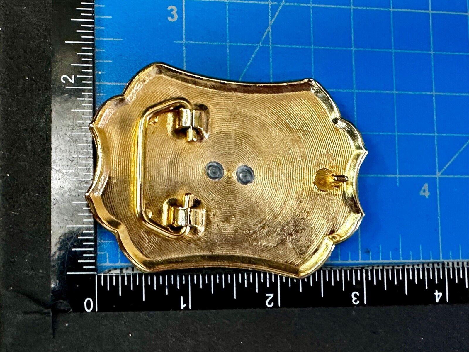 Vintage Cowboy Saddle Bronc western two tone flower swirl belt buckle