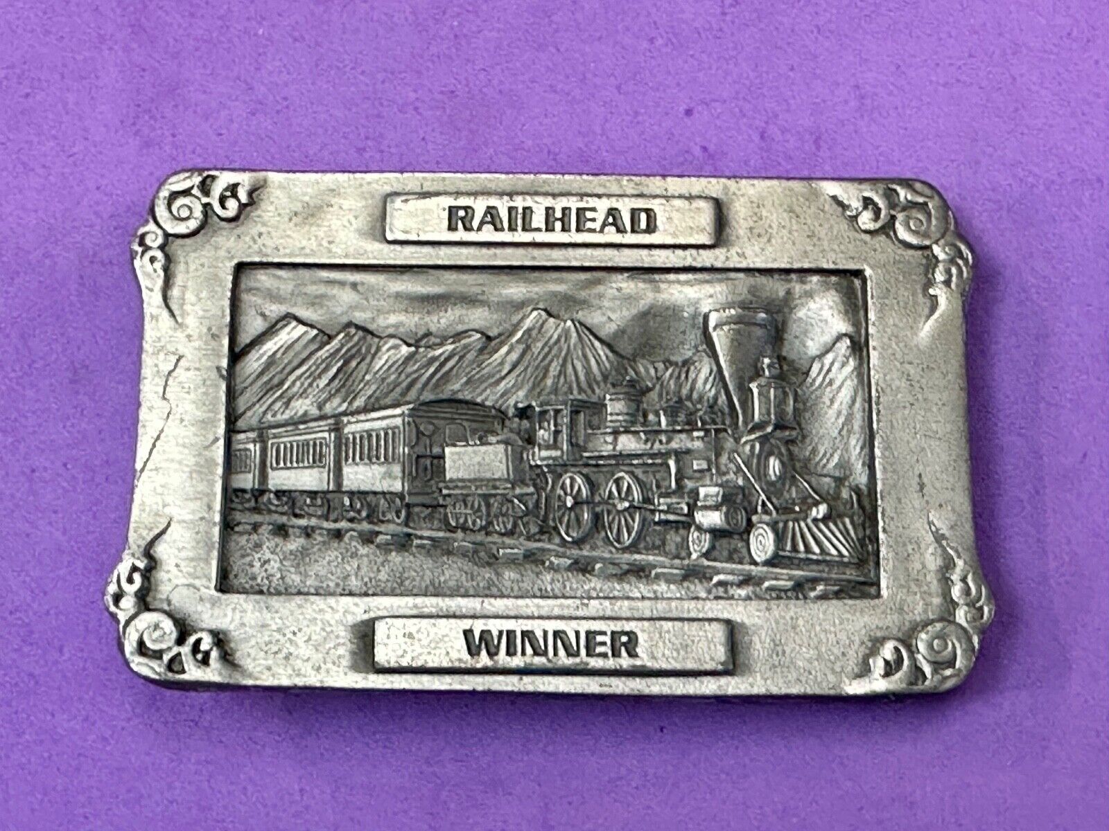 Train RR Railhead Winner ARIZONA COWBOY SHOOTERS ASSOCIATION BELT BUCKLE