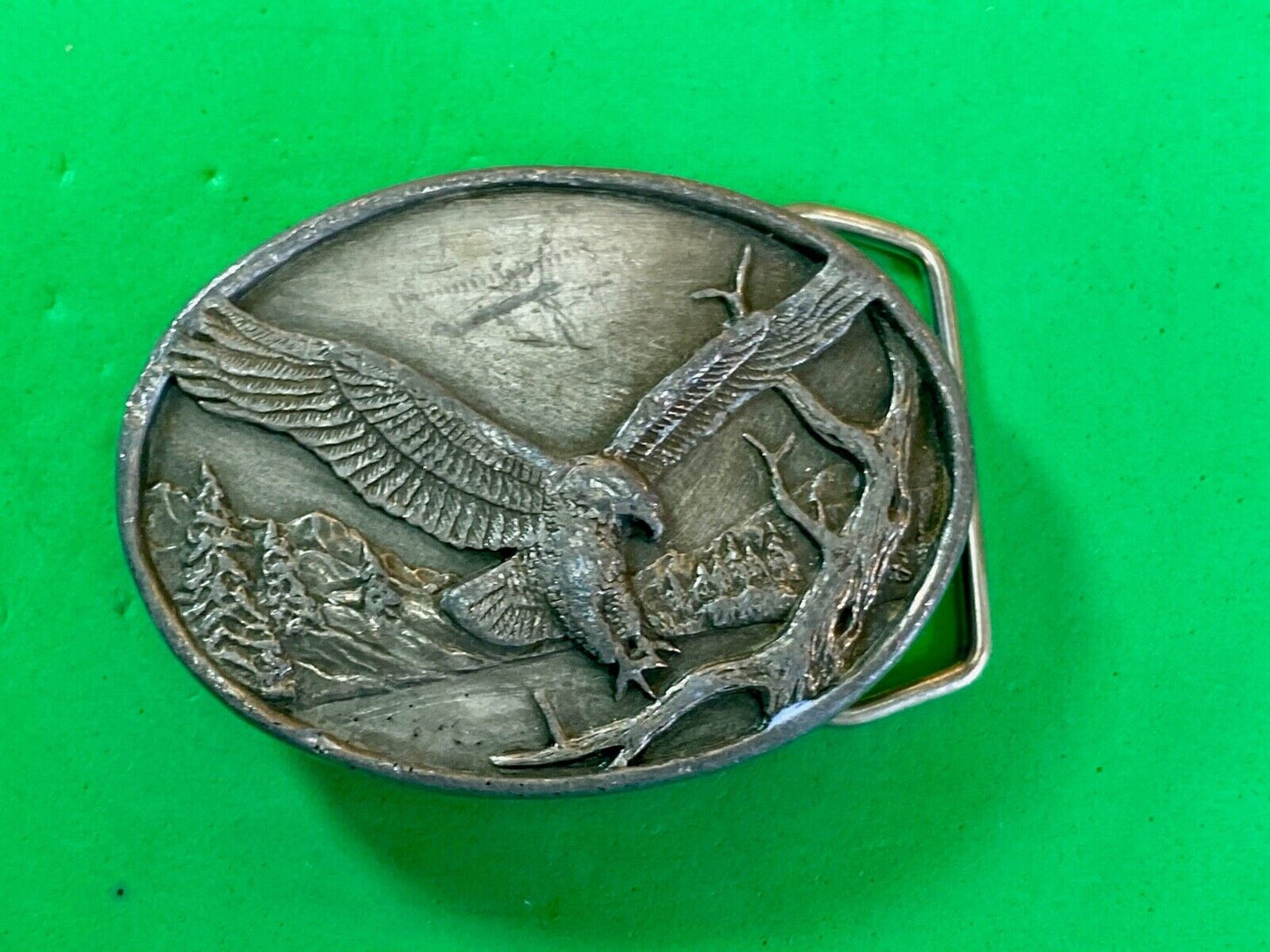 A-15 Siskiyou Belt Buckle - Flying Diving Hunting Majestic Eagle 